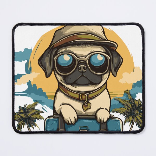 Item preview, Pug on Vacation designed and sold by ClubVacay.