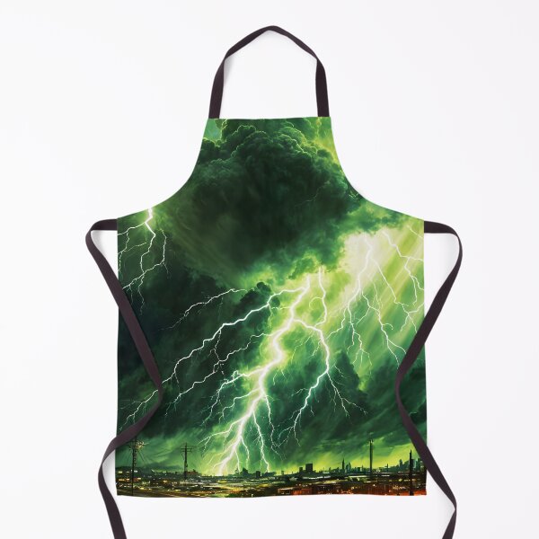 Item preview, Green Lightning Bolt in Thunderstorm, Ai Generated Art  designed and sold by ACC .