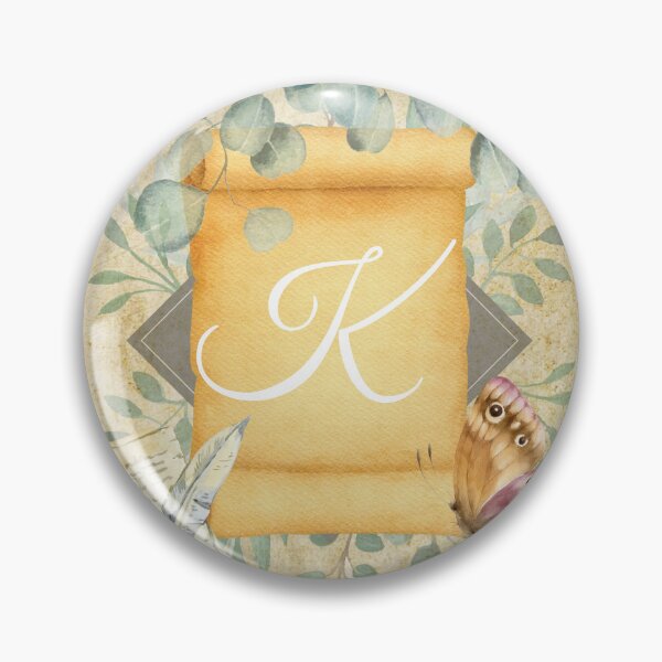 Item preview, Letter K – Vintage Botanical Alphabet – Floral Initial Wall Art – Cottagecore Decor designed and sold by Unefleuralafois.