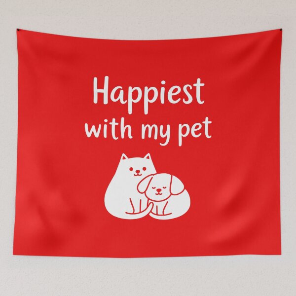 Item preview, Happiest With My Pet – Minimal Pet Lover Design designed and sold by EchopawCo.