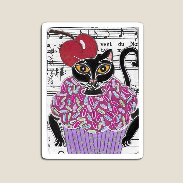 Item preview, 2017 Black Cat Cherry Cupcake by BRIDEOFHYDE designed and sold by BRIDEOFHYDE.