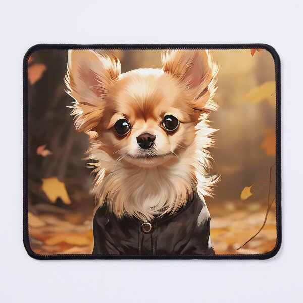 Item preview, Chihuahua puppy in autumn leaves coat designed and sold by Mianku | Für das Leben.