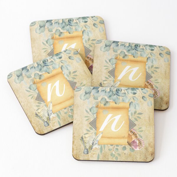 Item preview, Letter N – Vintage Botanical Alphabet – Floral Initial Wall Art – Cottagecore Decor designed and sold by Unefleuralafois.