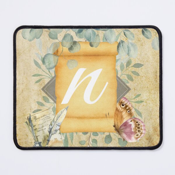 Item preview, Letter N – Vintage Botanical Alphabet – Floral Initial Wall Art – Cottagecore Decor designed and sold by Unefleuralafois.