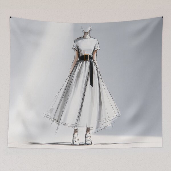 Item preview, Fashion design sketch of a dress designed and sold by anytka.