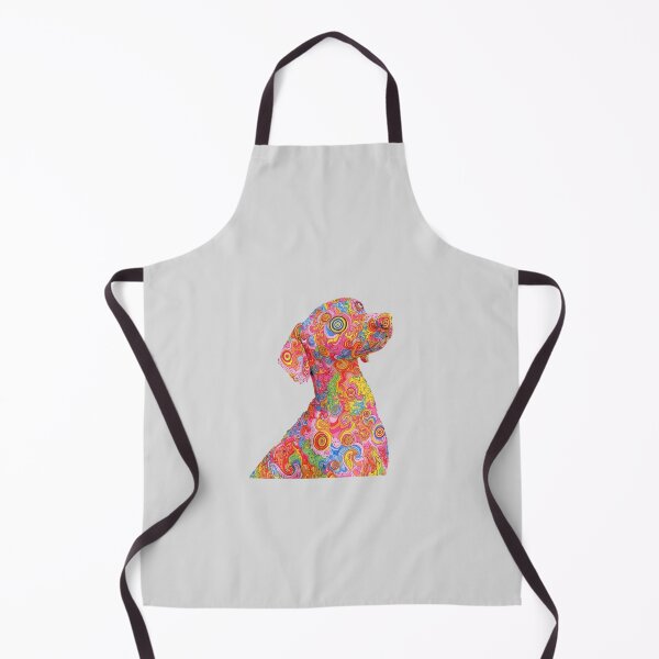 Item preview, Psychedelic Dog - Colorful Abstract Swirl Art Portrait designed and sold by Cairo-Ink.