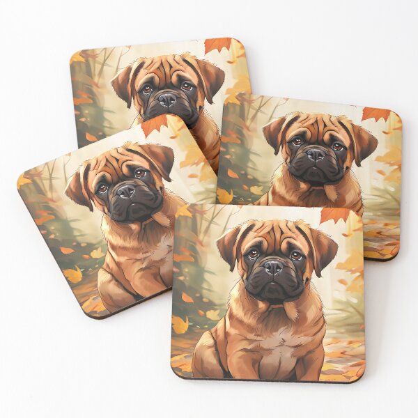 Item preview, Puppy in autumn leaves illustration designed and sold by Mianku | Für das Leben.