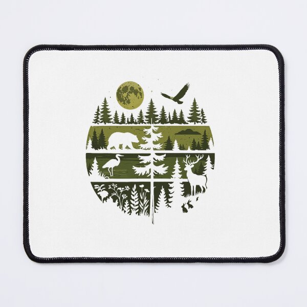 Item preview, Retro Forest Wildlife Nature Scene designed and sold by torildorxop.