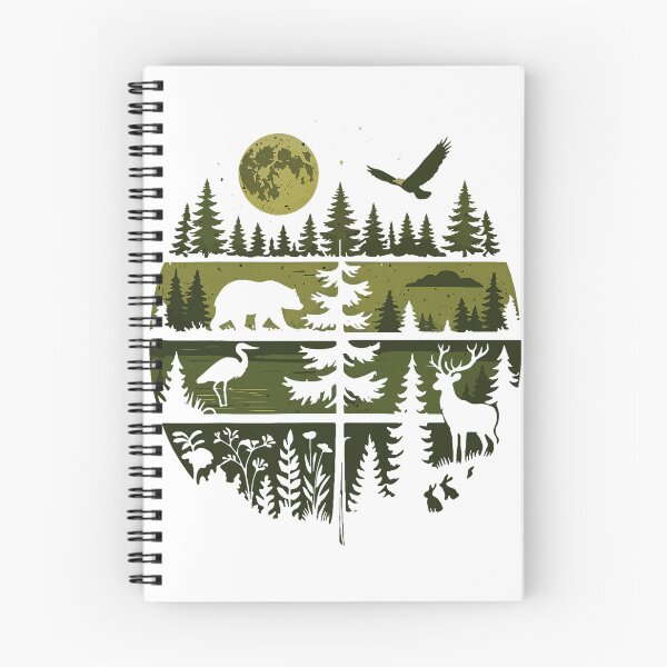 Item preview, Retro Forest Wildlife Nature Scene designed and sold by torildorxop.
