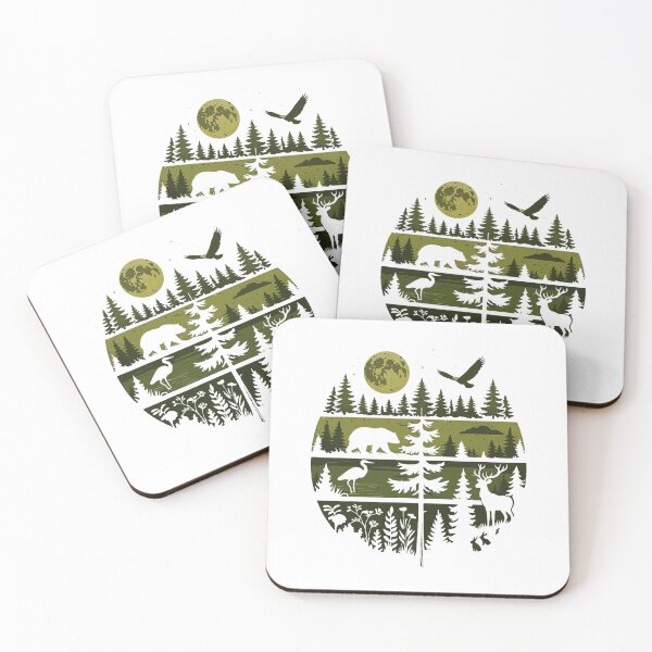 Item preview, Retro Forest Wildlife Nature Scene designed and sold by torildorxop.