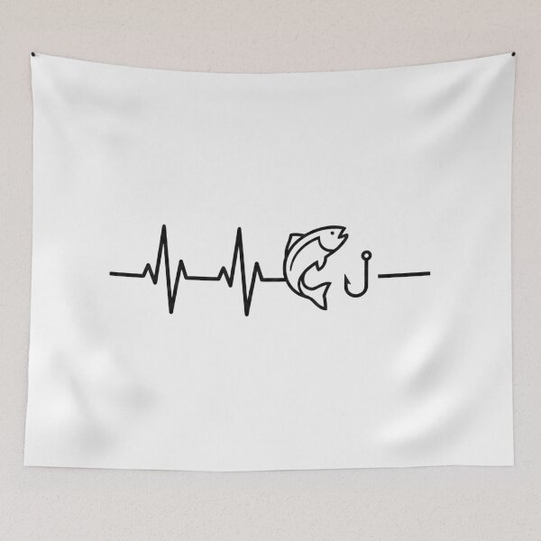 Item preview, Fishing Heartbeat Pulse Line EKG Angler Gift designed and sold by EverBranz-stor.