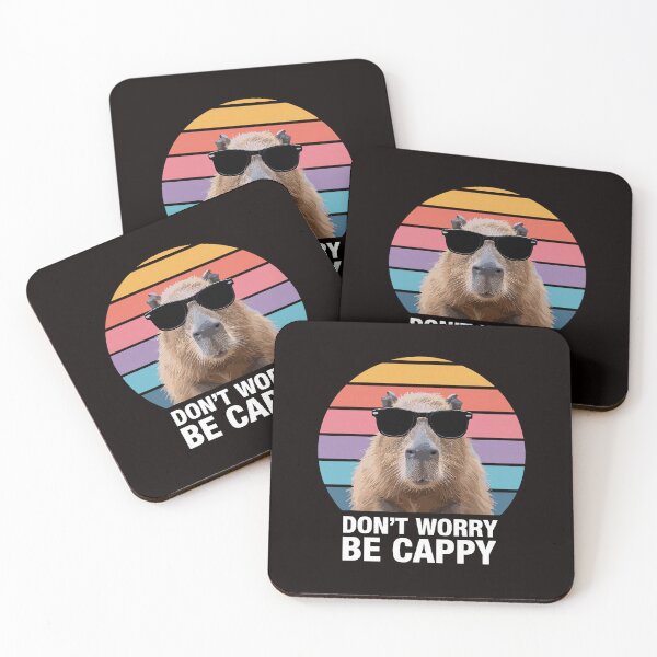 Item preview, Dont Worry Be Cappy Capybara designed and sold by torildorxop.