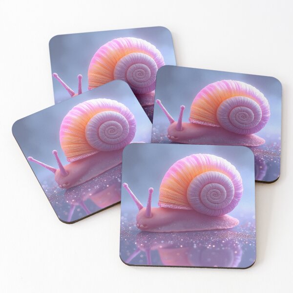 Item preview, Pastel-colored snail on a glittering background designed and sold by Mianku | Für das Leben.