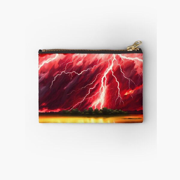 Item preview, Red Lightning Bolt in Thunderstorm, Ai Generated Art  designed and sold by ACC .