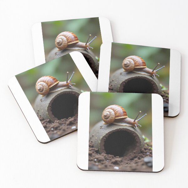 Item preview, Snail on a hollow tree trunk in the garden designed and sold by Mianku | Für das Leben.