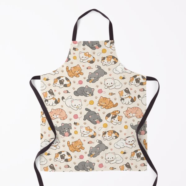 Item preview, Kawaii kittens in a patterned design, excellent for household items such as bedrooms, bathrooms. designed and sold by RUCIOMORO_TSHIRTS_.