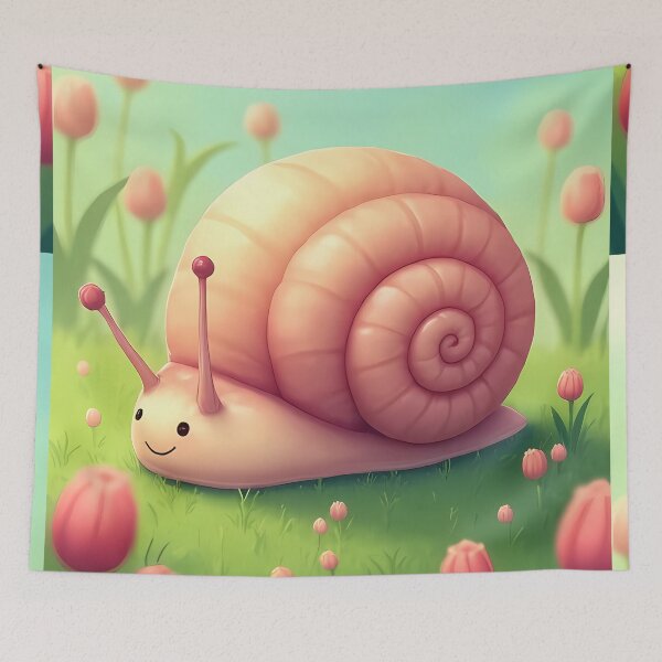 Item preview, Cute snail in a spring garden (comic) designed and sold by Mianku | Für das Leben.
