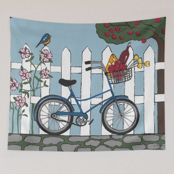 Item preview, Blue Bicycle Picnic Bike Life designed and sold by Sartoris Art.