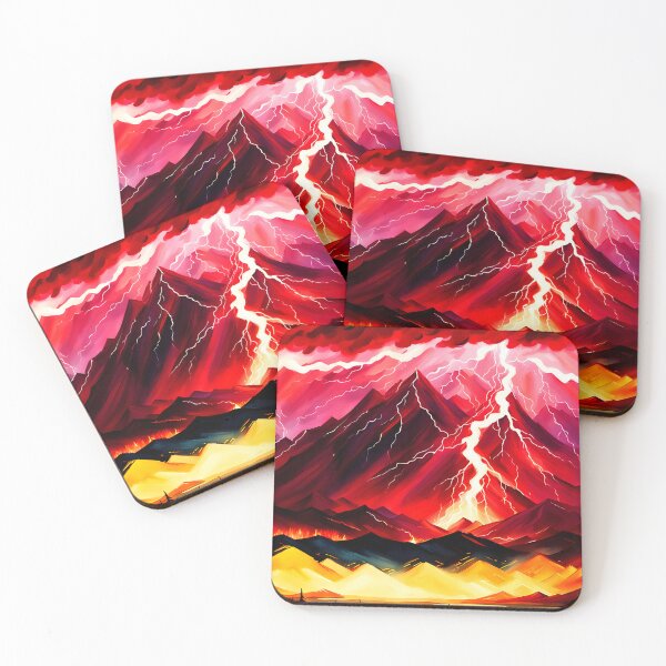Item preview, Red Lightning Bolt in Thunderstorm, Ai Generated Art  designed and sold by ACC .