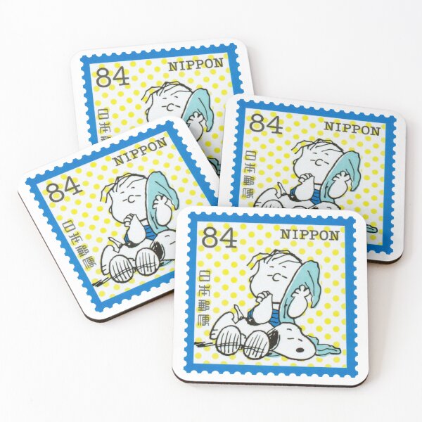 Item preview, Snoopy and Linus from the beloved Peanuts comic strip. It is a Japanese postage stamp with a face value of 84 Japanese yen designed and sold by Schulz Lightprint Studio.