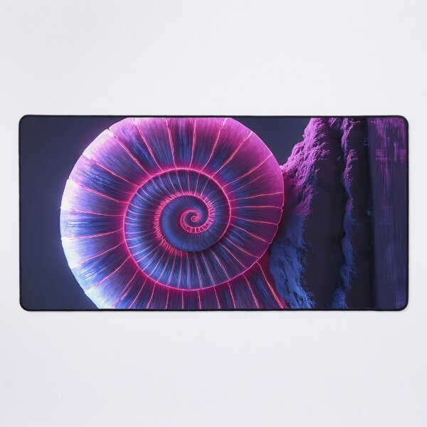 Item preview, Luminous neon spiral on rough stone designed and sold by Mianku | Für das Leben.