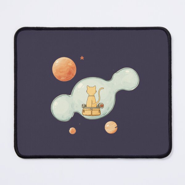 Item preview, Kawaii Astronaut Cat - Cute Orange Tabby in Space Bubble designed and sold by Cairo-Ink.