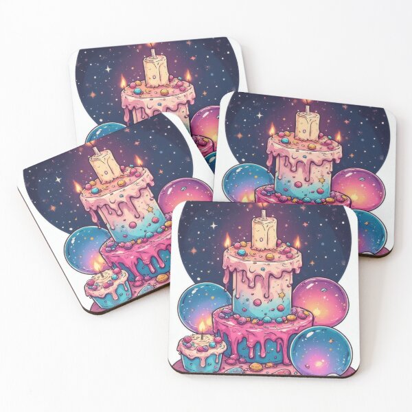 Item preview, Playful birthday cake with a space theme designed and sold by Mianku | Für das Leben.