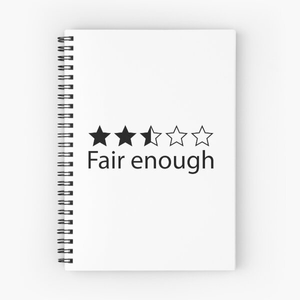 Item preview, Fair Enough - 2.5 Stars Realistic Rating designed and sold by Nothing Wow.