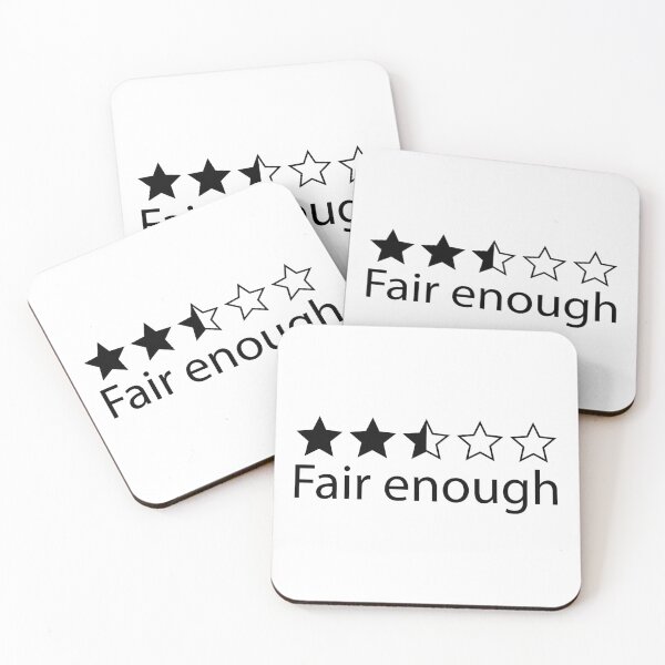 Item preview, Fair Enough - 2.5 Stars Realistic Rating designed and sold by Nothing Wow.