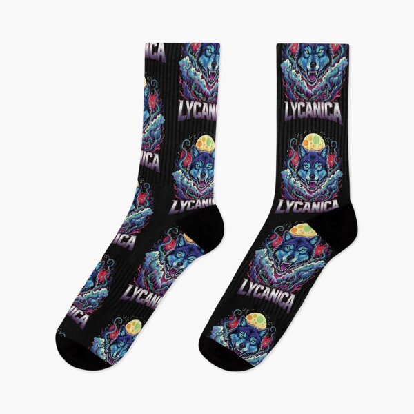 Item preview, Lycanica – Cosmic Neon Wolf Fantasy Art designed and sold by Dogandesighn.