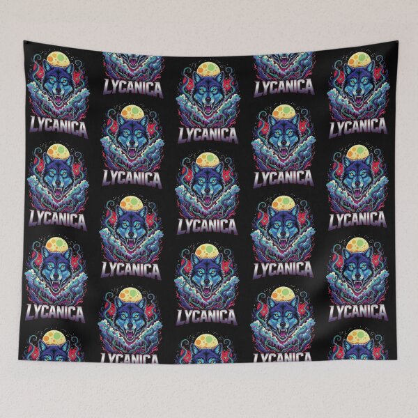 Item preview, Lycanica – Cosmic Neon Wolf Fantasy Art designed and sold by Dogandesighn.