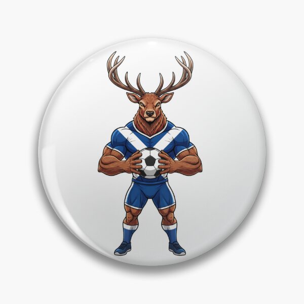 Item preview, Powerful Scottish Highland Stag Football Mascot 2026 designed and sold by ArtByKatti.