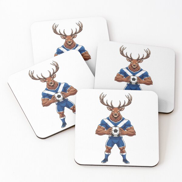 Item preview, Powerful Scottish Highland Stag Football Mascot 2026 designed and sold by ArtByKatti.