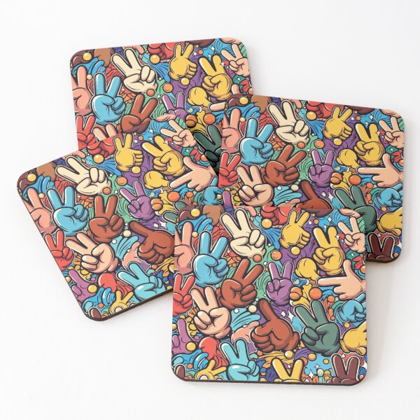 Item preview, Expressive Hands Micro Pattern – Seamless Playful Gesture Design designed and sold by BlueYasmine.