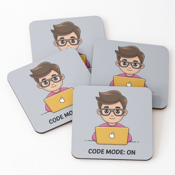 Item preview, Code Mode ON — Cute Programmer Minimalist Vector Design designed and sold by HappySproutArt.