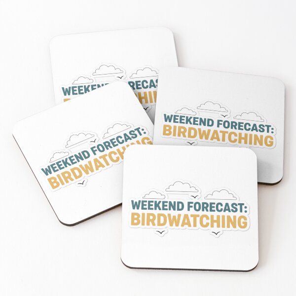 Item preview, Weekend Forecast Birdwatching – Minimal Typography Weather Style Design designed and sold by NatureNookTees.