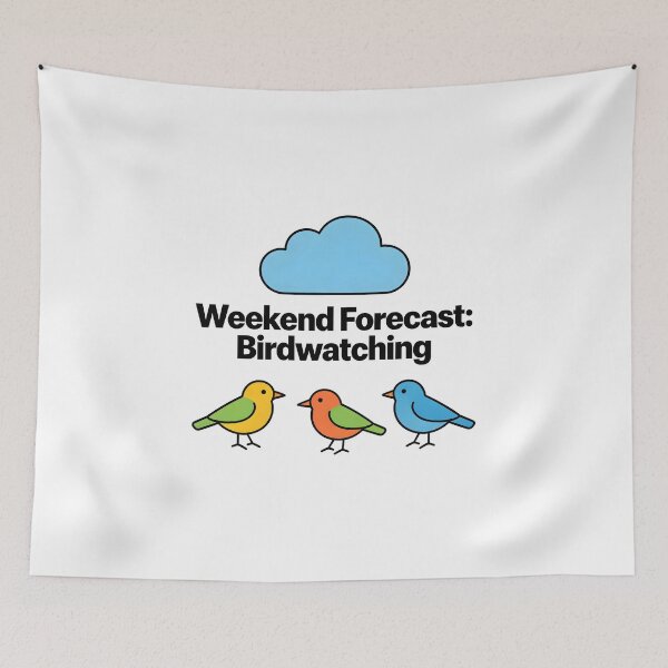 Item preview, Weekend Forecast Looks Like Birdwatching – Funny Bird Lover Design designed and sold by NatureNookTees.