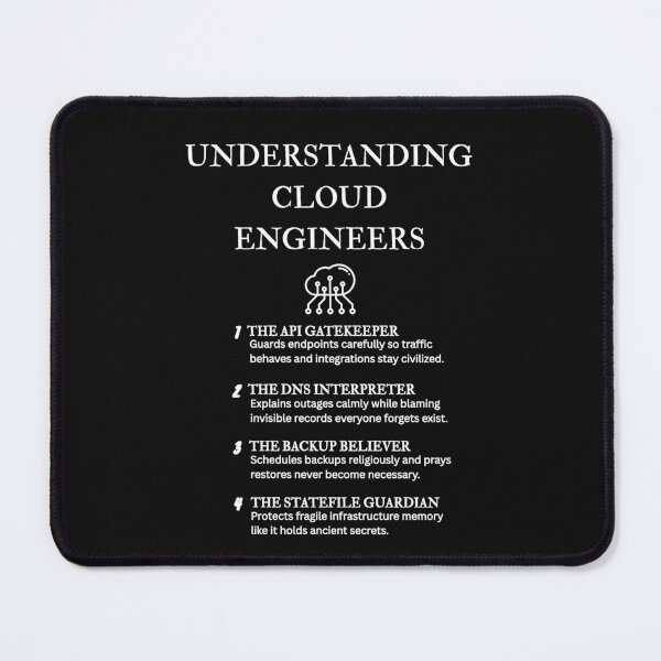 Item preview, Cloud Engineer Life Explained – Funny Tech Designs – Black designed and sold by PsyFlow35.