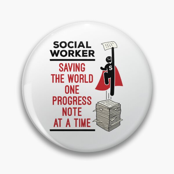 Item preview, Funny Social Worker Progress Note Quote designed and sold by jaygo.