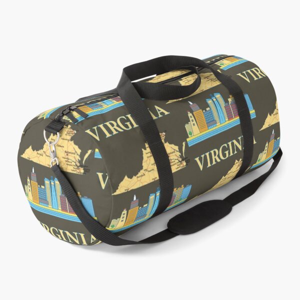 Item preview, Virginia State Map and Skyline - Retro Travel Graphic Tee designed and sold by mashmosh.