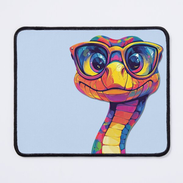 Item preview, Colorful Rainbow Snake with Sunglasses designed and sold by jgvisualarts.