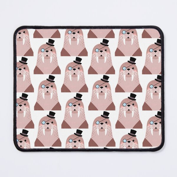 Item preview, Cute Walrus Gentleman Illustration - Funny Animal with Monocle designed and sold by RudArtAI.