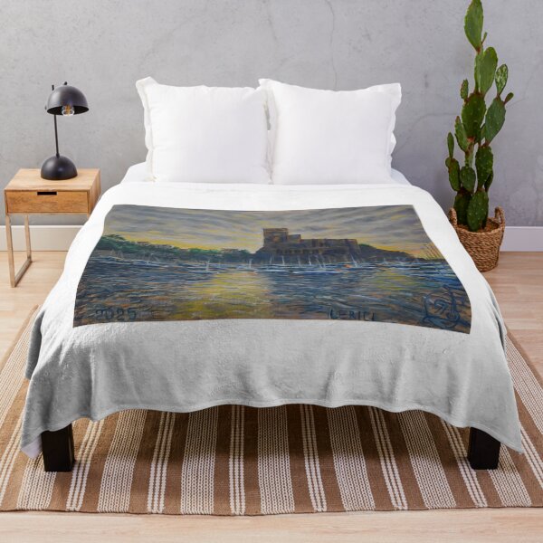 Item preview, Oil painting - Castle of Lerici, Liguria designed and sold by Igor Pozdnyakov.