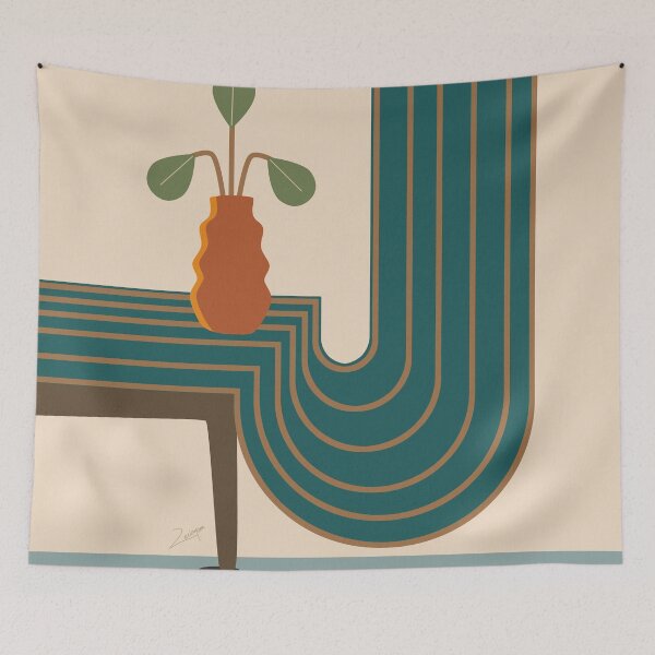 Item preview, Vase On a Draped Table designed and sold by ZeriAyam.