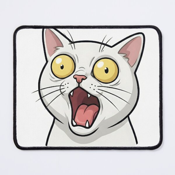 Item preview, The Pog Shocked Cat designed and sold by Strip to Stick.