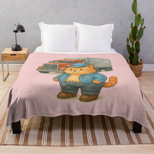 Item preview, Cool Trucker (truck driver) Cat on the Road! designed and sold by WeLoveCatss.