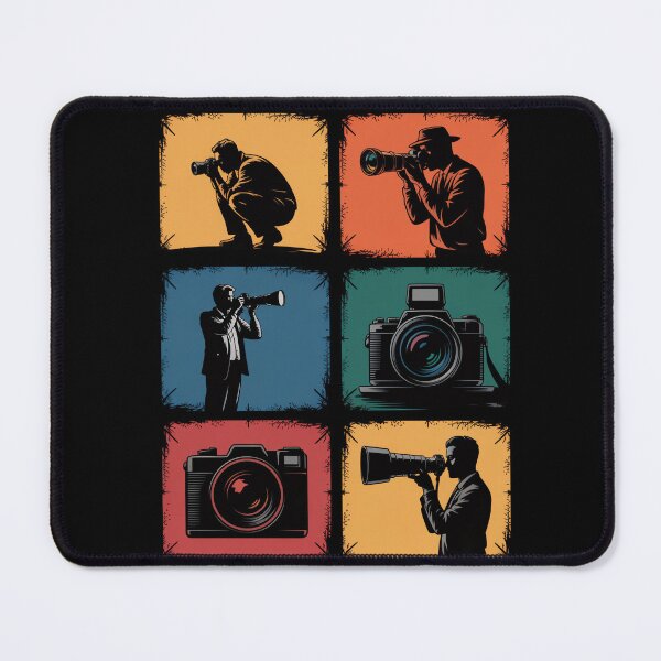 Item preview, Retro Photographer Silhouettes Cameras designed and sold by MooonTees.