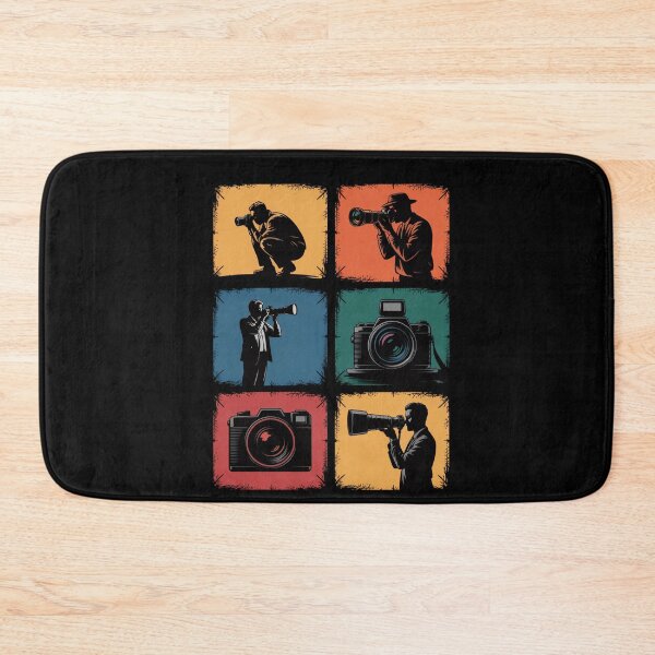 Item preview, Retro Photographer Silhouettes Cameras designed and sold by MooonTees.