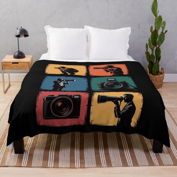 Item preview, Retro Photographer Silhouettes Cameras designed and sold by MooonTees.