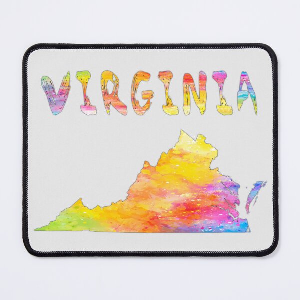 Item preview, Vibrant Watercolor Virginia Map - Artistic State Pride designed and sold by mashmosh.